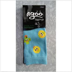 🆕Agoo Leggings, Kid's Emoji Leg Huggers Baby Infant Bamboo Sky Blue Leg Warmers